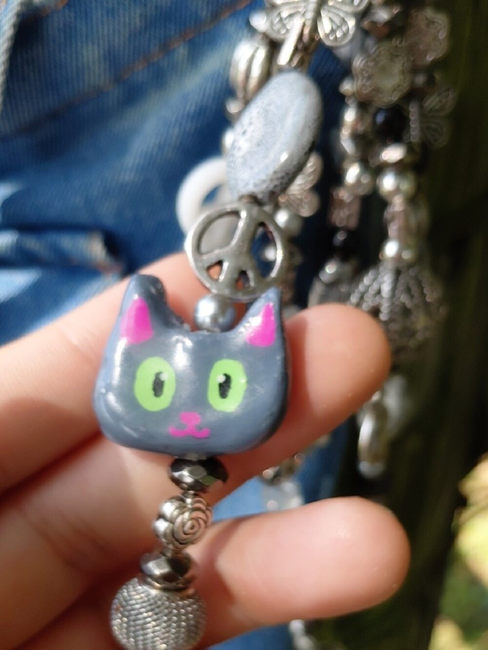 Handcrafted Cat keychain - Picture 6 of 7
